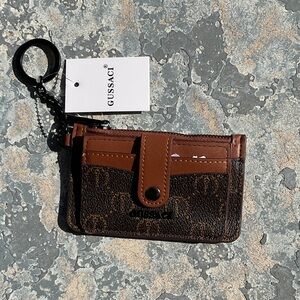 Gussaci Brown and Black Card Wallet